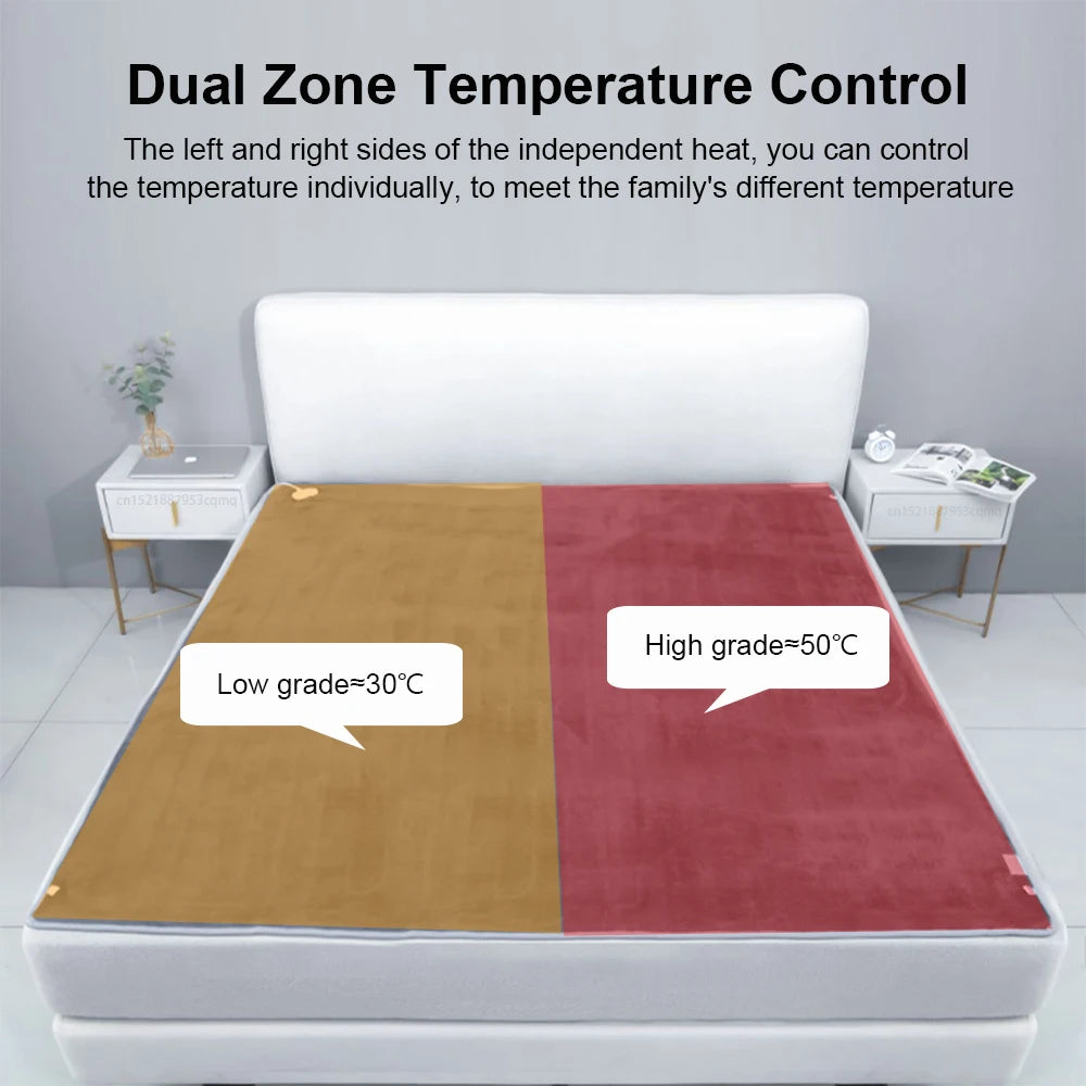 Electric Blanket 220V Thicker Automatic Thermostat Electric Heating Blanket Body Warmer Thermal Mattress for Room Blanket Heated